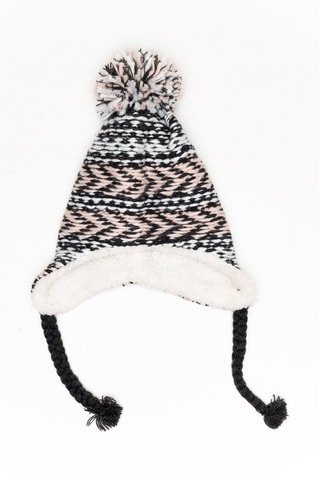 Bonnet à pompon - Gris foncé