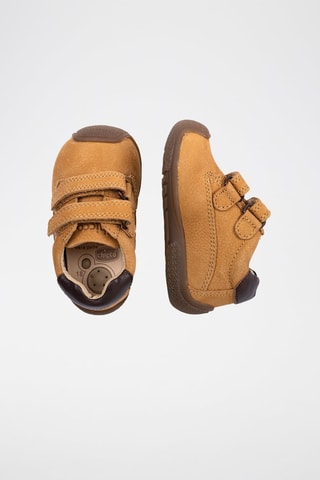 Boots en cuir - Moutarde et marron
