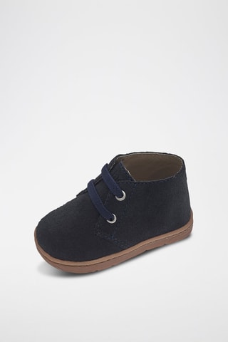 Boots en nubuck - Bleu nuit
