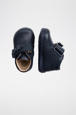 Bottines en cuir - Bleu nuit