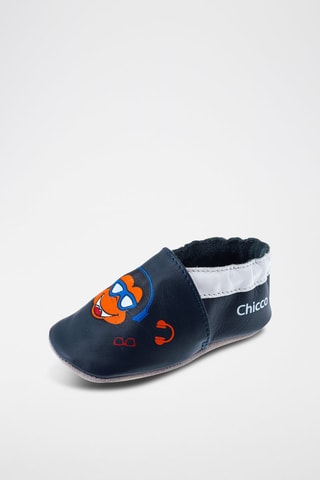 Slippers en cuir - Bleu