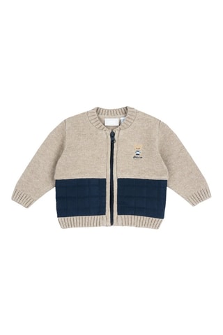 Gilet - Bleu marine et beige
