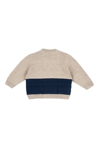 Gilet - Bleu marine et beige