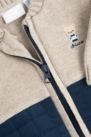 Gilet - Bleu marine et beige