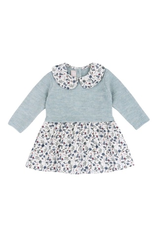 Vestido efecto doble prenda - Blanco
