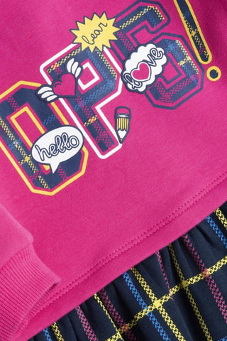Robe trompe-l’œil - Rose foncé