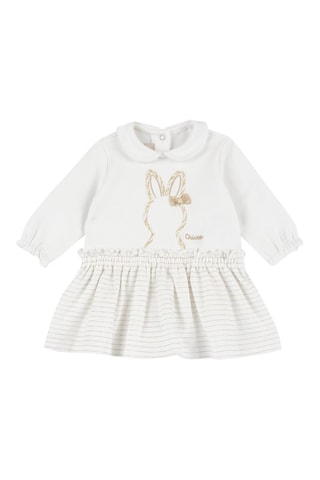 Vestido efecto doble prenda - Blanco