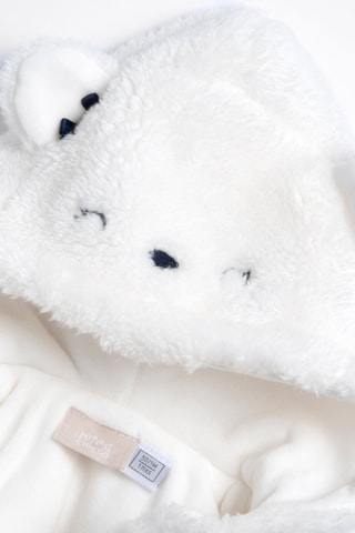 Combipilote à capuche à oreilles - Blanc