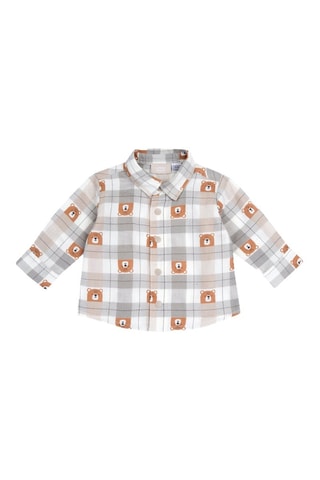 Chemise - Beige et gris clair