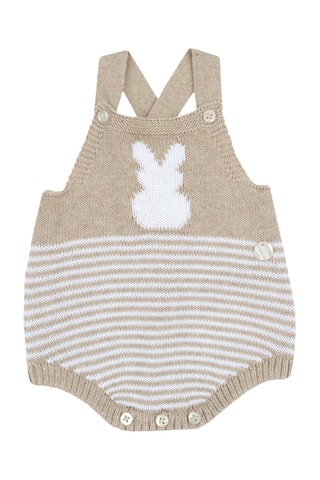 Barboteuse - Beige et blanc