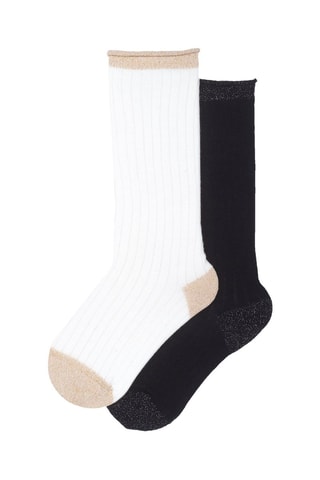 2 paires de chaussettes - Blanc