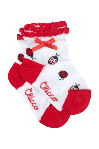 Chaussettes - Blanc et rouge
