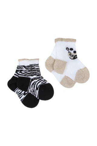 2 paires de chaussettes - Blanc et noir