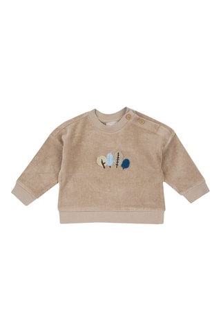 Sweat en velours - Beige