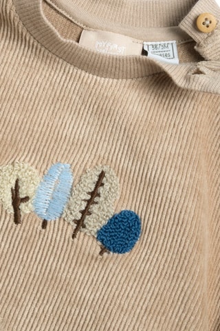 Sweat en velours - Beige