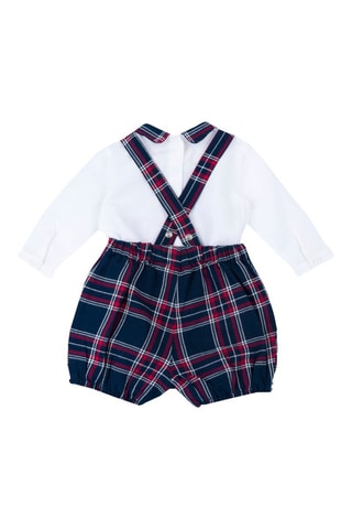 Blouse et barboteuse - Blanc et bleu marine