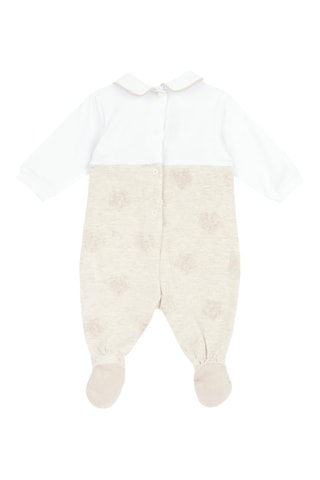 Grenouillère - Blanc et beige chiné