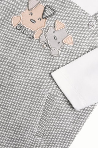 Grenouillère trompe-l’œil - Gris