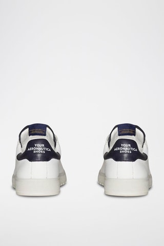 Zapatillas de piel - Blanco y azul