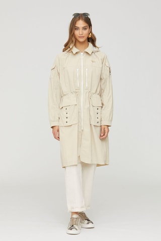 Parka con capucha - Beige