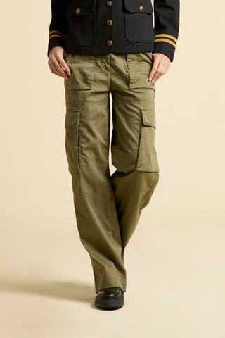 Pantalón de tiro alto - Verde oscuro
