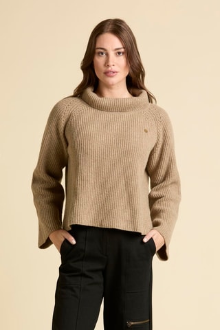 Jersey de lana y cachemir - Camel