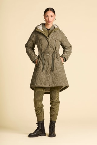 Parka con capucha - Verde oscuro
