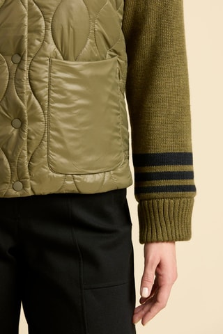 Chaqueta bimateria - Verde oscuro