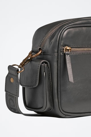Bandolera de piel ovina - Negro