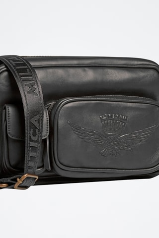 Bandolera de piel ovina - Negro