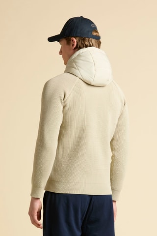 Jersey bimateria con capucha - Beige