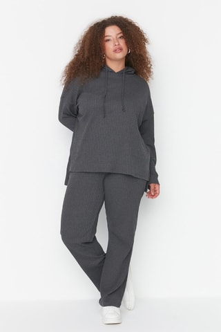 Pull à capuche et pantalon droit - Anthracite