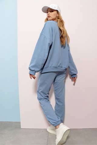 Sweat regular et pantalon de survêtement - Bleu