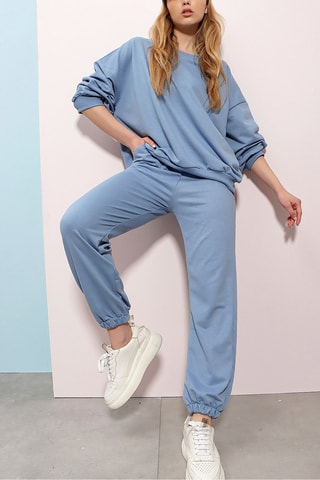 Sweat regular et pantalon de survêtement - Bleu