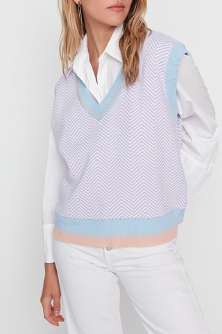 Pull sans manches - Violet
