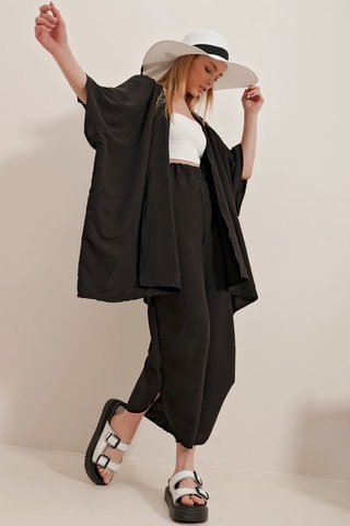 Kimono et pantalon 7/8 - Noir