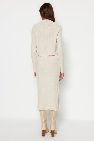 Pull et jupe longue - Beige