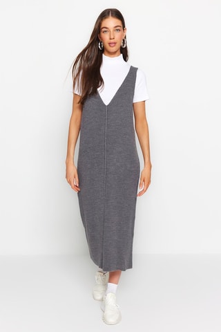 Robe midi - Gris