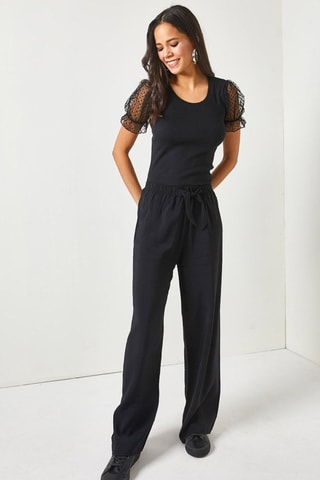 Pantalon palazzo - Noir