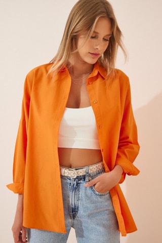 Chemisier oversize - Orange clair