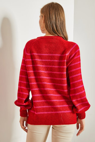 Pull - Fuchsia et rouge