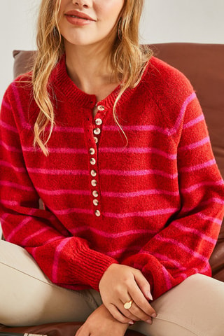 Pull - Fuchsia et rouge