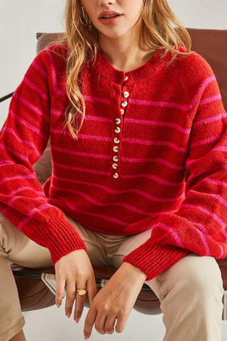 Pull - Fuchsia et rouge