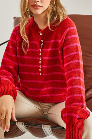 Pull - Fuchsia et rouge