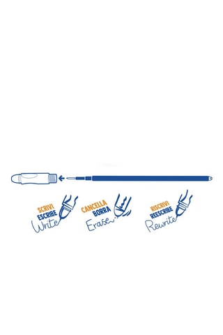 12 recharges pour stylos effaçables et rechargeables Oops - Bleu