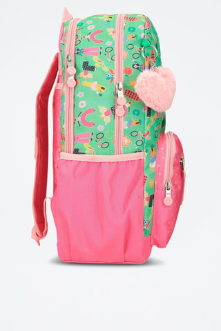 Sac à dos - Bleu, noir, rose et vert