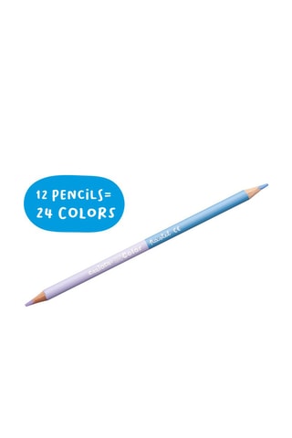 12 crayons de couleur Pastel Bicolore