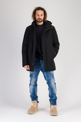 Anorak con capucha Crete - Negro