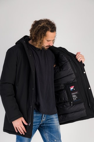 Anorak con capucha Crete - Negro