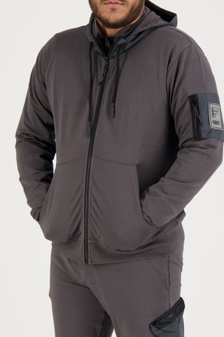 Sudadera con capucha - Negro y gris